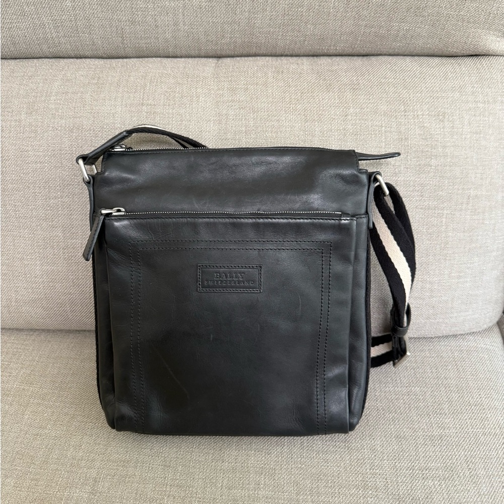 Black Leather Crossbody Bag